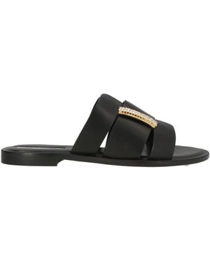 EDDICUOMO Sandals Leather - Black