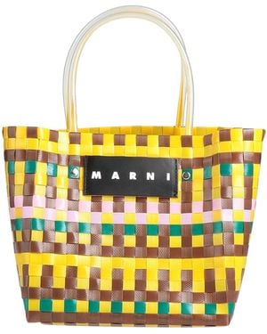 Marni Handbag Polypropylene, Bovine Leather - Yellow