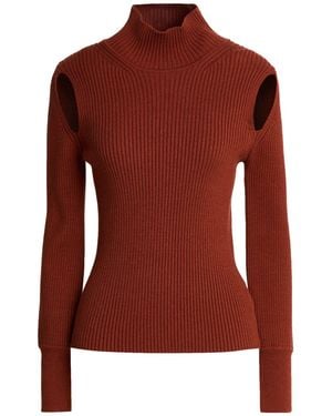 Anna Molinari Turtleneck Viscose, Polyamide, Wool - Red