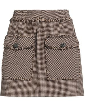 8pm Camel Mini Skirt Recycled Cotton, Cotton, Acrylic - Brown