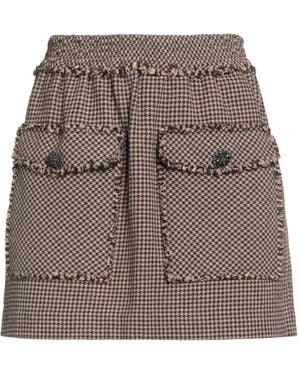 8pm Conscious Camel Mini Skirt Recycled Cotton, Cotton, Acrylic - Brown