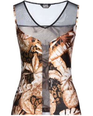 Just Cavalli T-Shirt Polyamide, Elastane - Brown