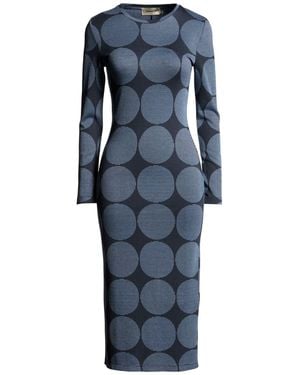 Thinking Mu Midi Dress Ecovero Viscose, Recycled Polyester, Elastane - Blue