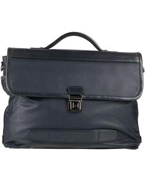 The Bridge Handbag Leather, Textile Fibers - Blue
