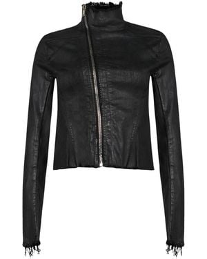 Rick Owens Jacket Cotton, Elastomultiester, Natural Rubber - Black