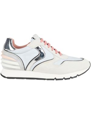 Voile Blanche Sneakers Leather, Textile Fibers - White