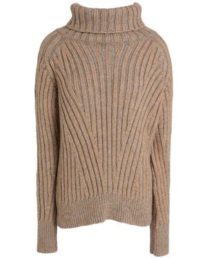 Moorer Sand Turtleneck Acrylic, Mohair Wool, Polyamide, Polyester - Brown