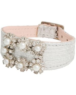 Roger Vivier Bracelet Textile Fibers - White