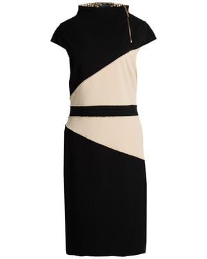 Roberto Cavalli Midi Dress Viscose, Polyacrylic, Elastane - Black