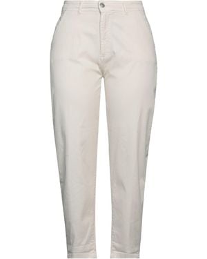 NOIR'N'BLEU Trousers Cotton, Elastane - White