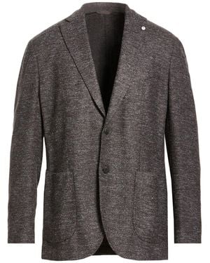 L.B.M. 1911 Charcoal Blazer Wool, Polyester, Polyamide, Viscose - Gray