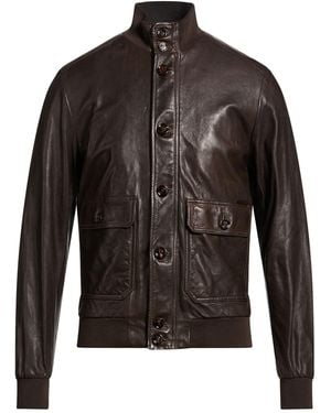 Moorer Dark Jacket Leather - Black