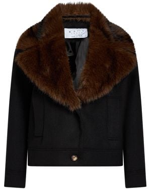 Kaos Jacket Polyester, Viscose, Wool - Black