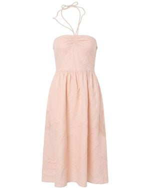 ARMANI EXCHANGE Light Midi Dress Linen, Cotton, Viscose - Pink
