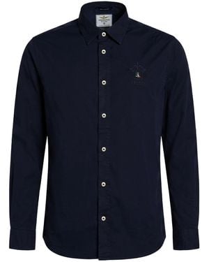 Aeronautica Militare Midnight Shirt Cotton, Elastane - Blue