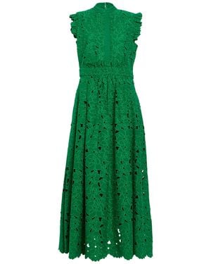 Erdem Maxi Dress Cotton, Polyester - Green