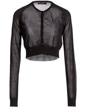 Dolce & Gabbana Cardigan Silk, Polyamide, Elastane - Black
