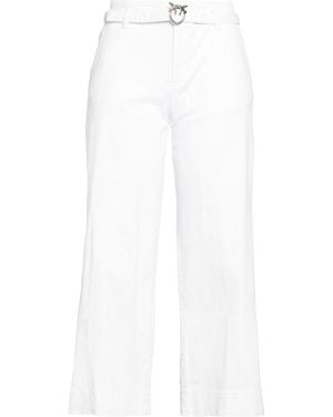 Pinko Pants Cotton, Elastane - White