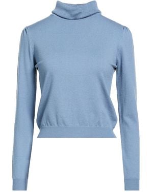 Soallure Slate Turtleneck Viscose, Polyester, Polyamide - Blue