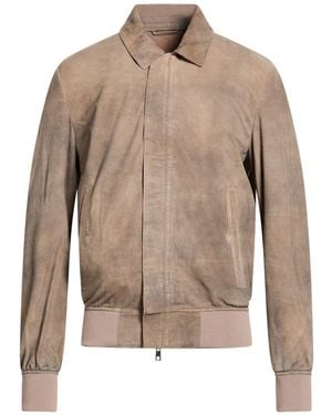 Giorgio Brato Taupe Jacket Leather - Brown