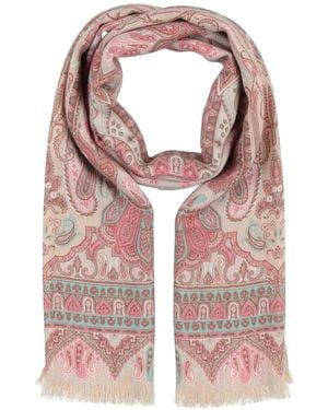 Etro Light Scarf Wool, Silk - Pink