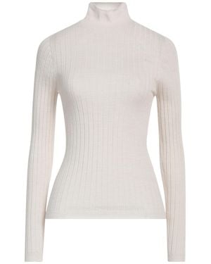 Peserico Easy Ivory Turtleneck Virgin Wool - White