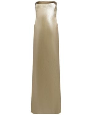 Galvan London Maxi Dress Viscose, Silk - Natural