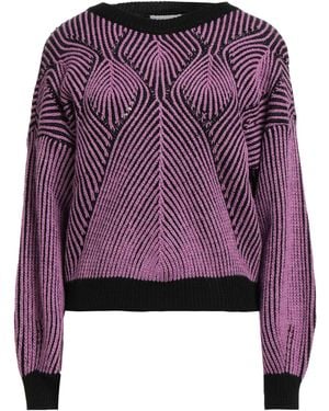 CROCHÈ Sweater Acrylic, Viscose, Wool, Alpaca Wool - Purple