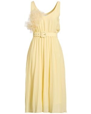 Atos Lombardini Pastel Midi Dress Polyester - Yellow