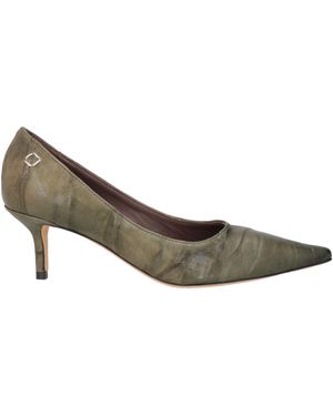 Collection Privée Leather Pointed-Toe Pumps - Metallic