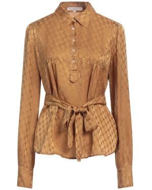 L'Autre Chose Camel Top Silk - Brown