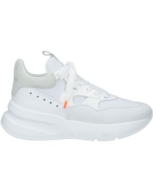 McQueen Sneakers Soft Leather, Textile Fibers - White