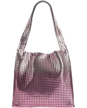 ショルダーバッグ・ポシェット Rabanne Textured Calfskin Pink Shoulder Bag With Scalloped All Bags – Rabanne