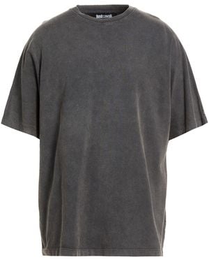Just Cavalli Charcoal T-Shirt Cotton - Grey
