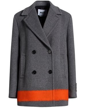 MSGM Coat Wool, Polyimide - Gray