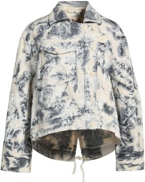 High Positive Denim Outerwear Cotton - Gray