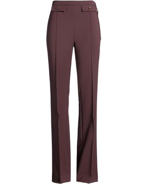Elisabetta Franchi Burgundy Trousers Polyester, Elastane - Purple