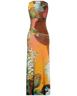 VIRNA DRÒ® Maxi Dress Viscose, Elastane - Metallic