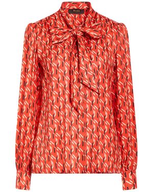 Moorer Shirt Viscose, Silk - Red