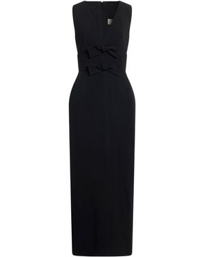 Elie Saab Maxi Dress Silk, Viscose, Acetate, Elastane - Black