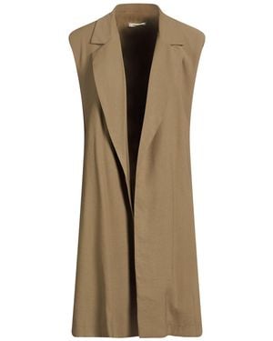 SUSY STAR CURVY by SUSY-MIX Overcoat & Trench Coat Viscose, Polyester - Natural