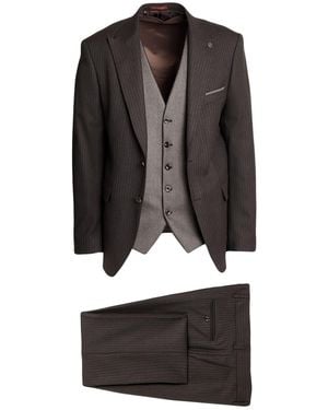 SUIT SARTORIA Dark Suit Polyester, Wool, Elastane - Black