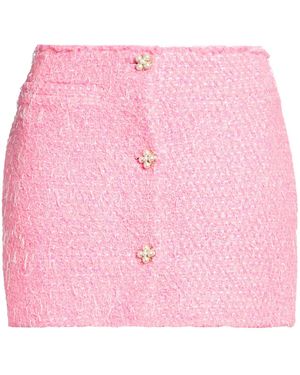 Vetements Mini Skirt Wool, Polyester, Cotton, Metallic Fiber - Pink