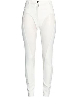 Mugler Trousers Polyamide, Elastane - White