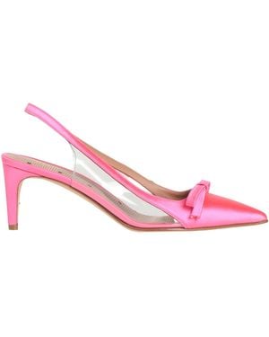 Red(V) Fuchsia Pumps Textile Fibers - Pink