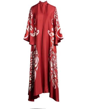 La DoubleJ Maxi Dress Silk - Red