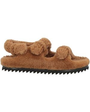 Officine Creative Camel Sandals Shearling - Brown