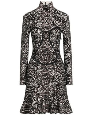 Alaïa Mini Dress Viscose, Polyamide, Polyester, Elastane - Gray
