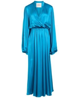 Crida Milano Maxi Dress Silk - Blue