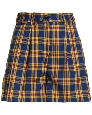 Rebel Queen Shorts & Bermuda Shorts Polyester, Viscose, Elastane - Blue